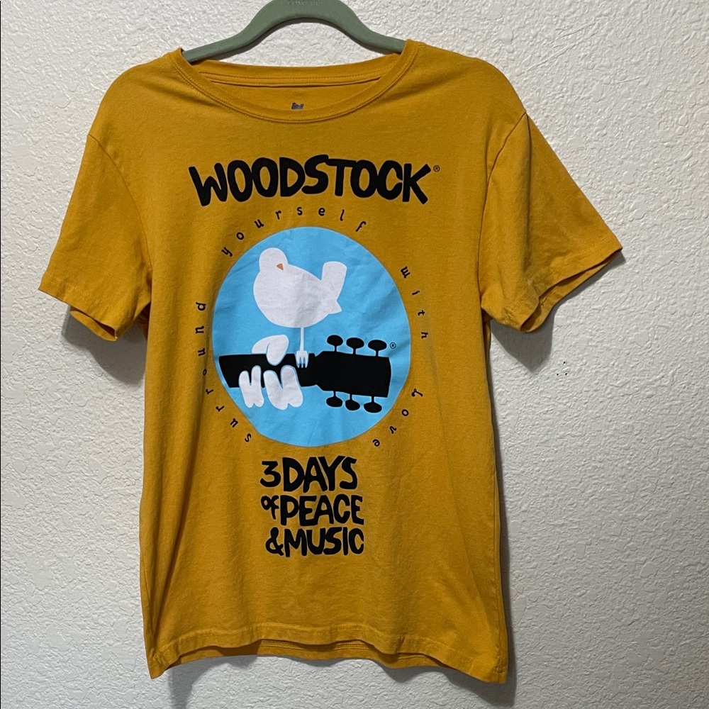Woodstock Women's Goldenrod Tee Shirt. 
Good Condition. Size M.